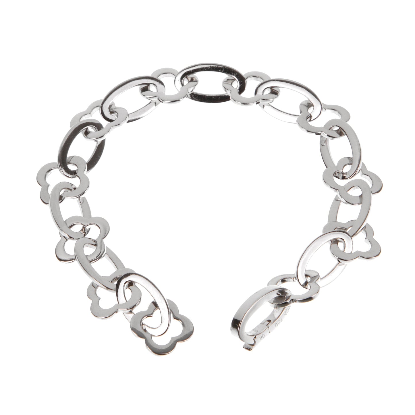 Vathtn Clthteef & Arpels 18k White Gold Alhambra Bracelet