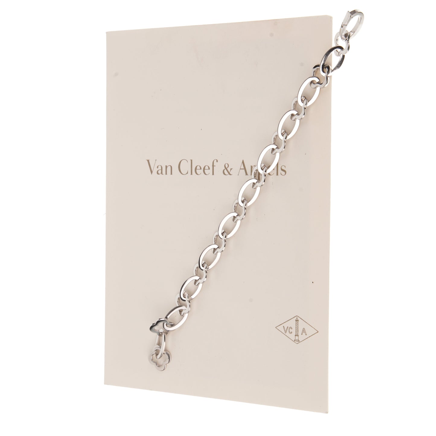 Vathtn Clthteef & Arpels 18k White Gold Alhambra Bracelet