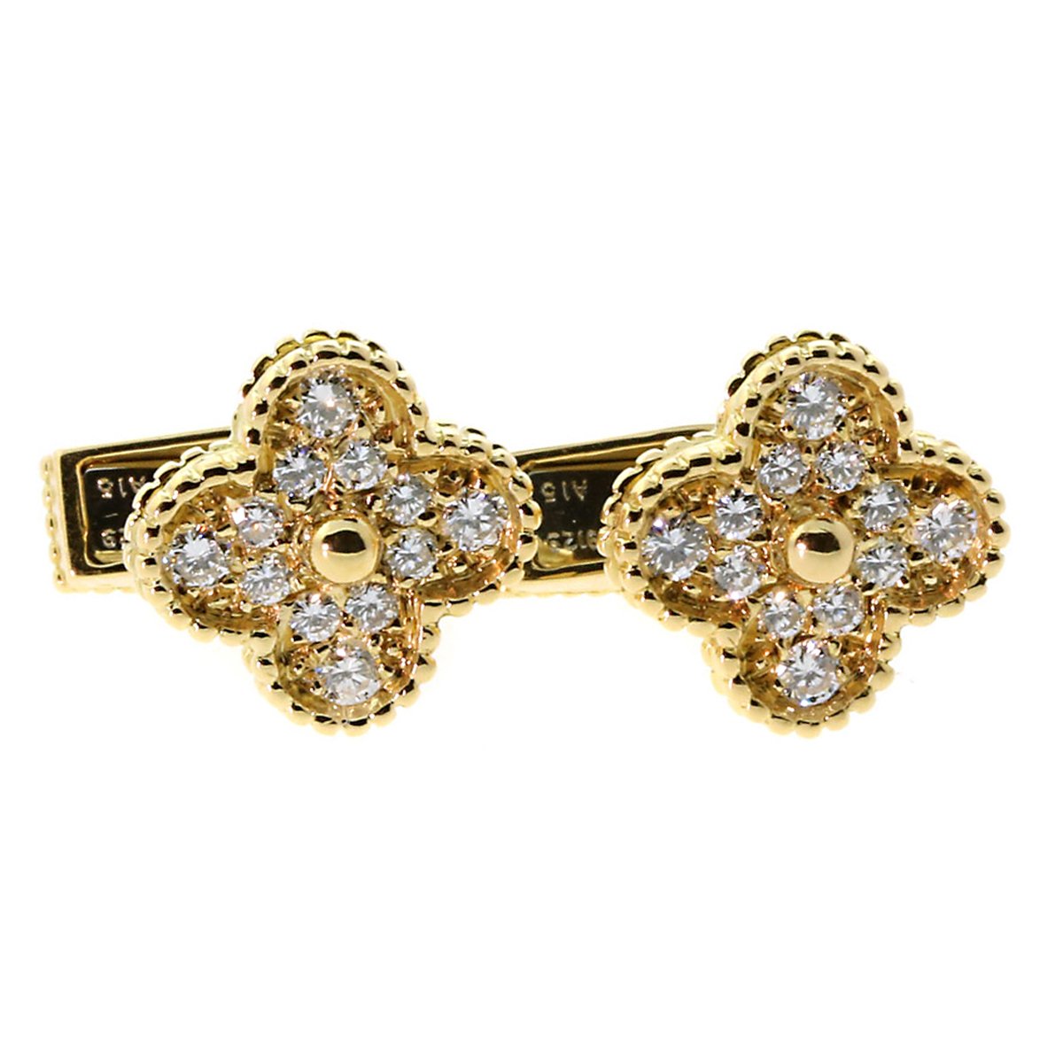 Vathtn Clthteef & Arpels Alhambra Diamond Cufflinks
