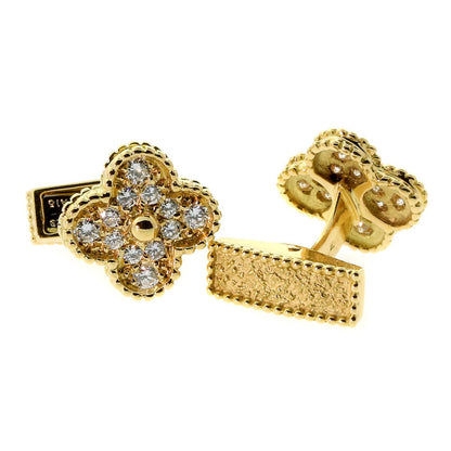Vathtn Clthteef & Arpels Alhambra Diamond Cufflinks