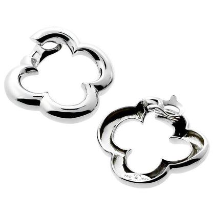 Vathtn Clthteef & Arpels Vintage Alhambra 18k White Gold Earrings