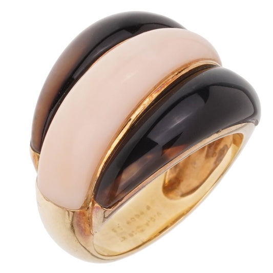 Vathtn Clthteef Arpels Angel Skin Coral Bombe 18k Yellow Gold Ring Sz 5