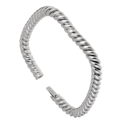 Vathtn Clthteef Arpels Braided 18k White Gold Bangle Bracelet
