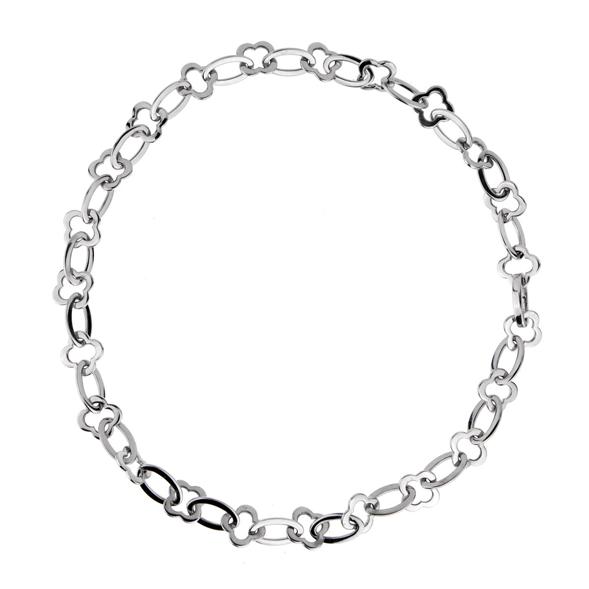 Vathtn Clthteef Arpels Byzantine Alhambra White Gold Necklace