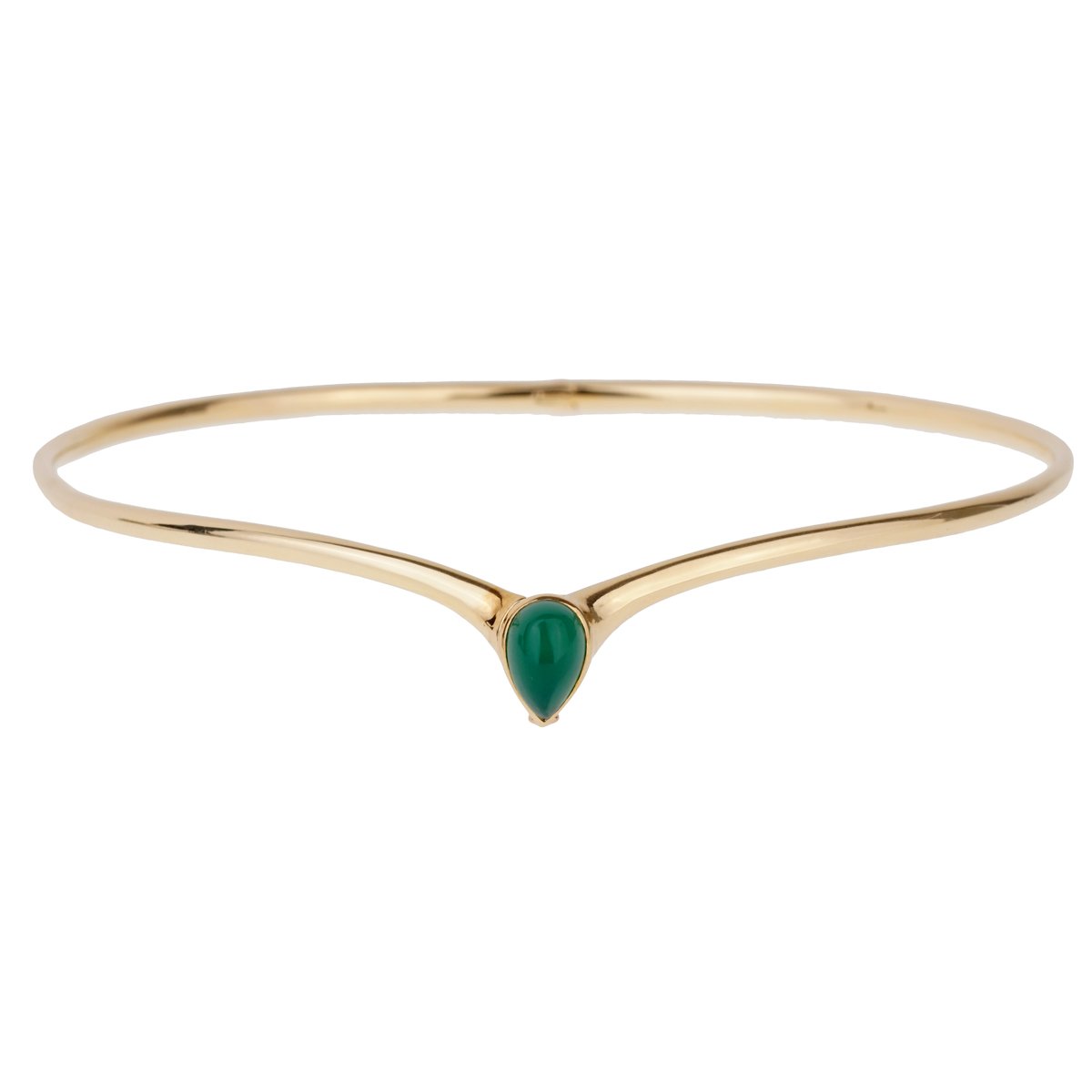 Vathtn Clthteef & Arpels Chrysoprase Gold Choker Necklace