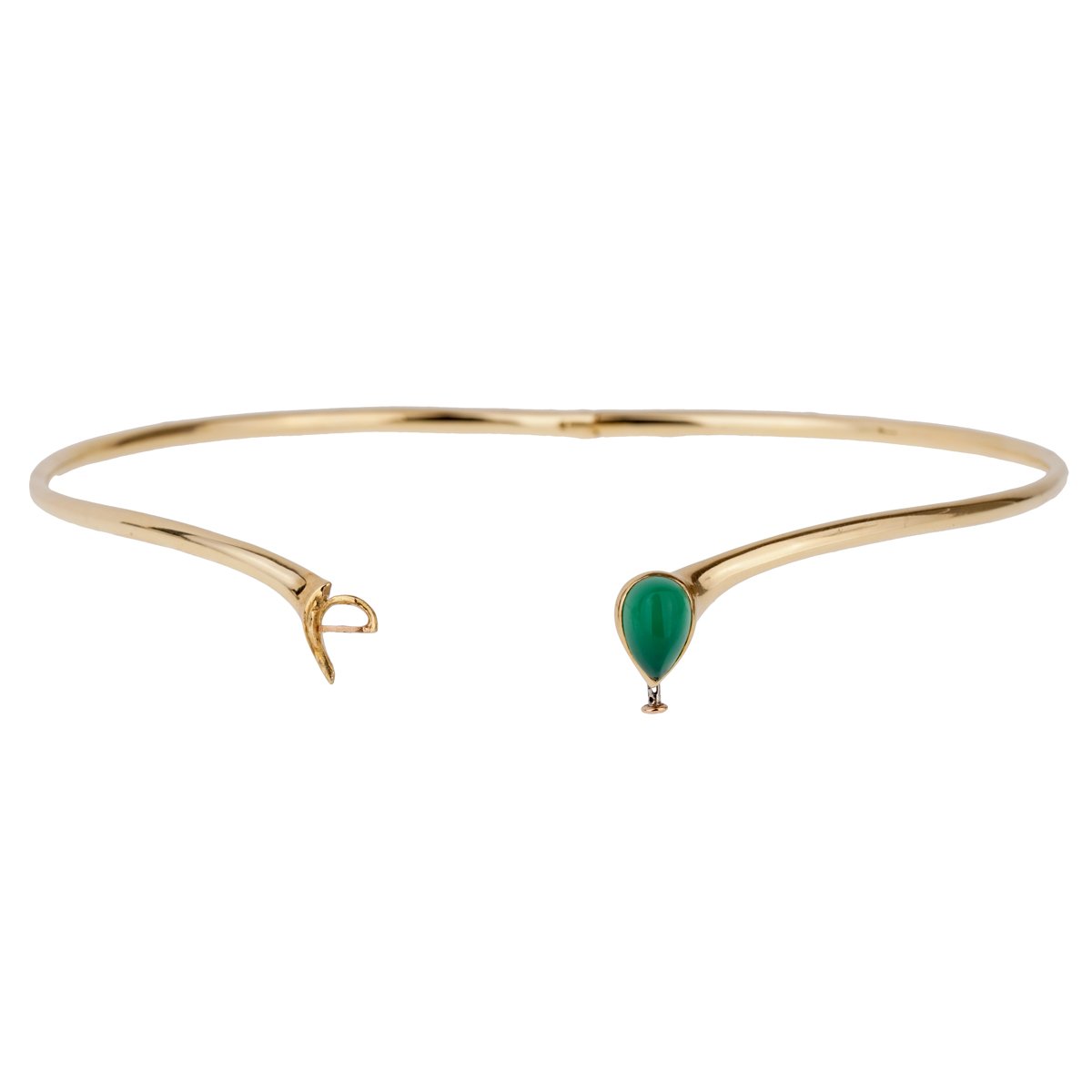 Vathtn Clthteef & Arpels Chrysoprase Gold Choker Necklace