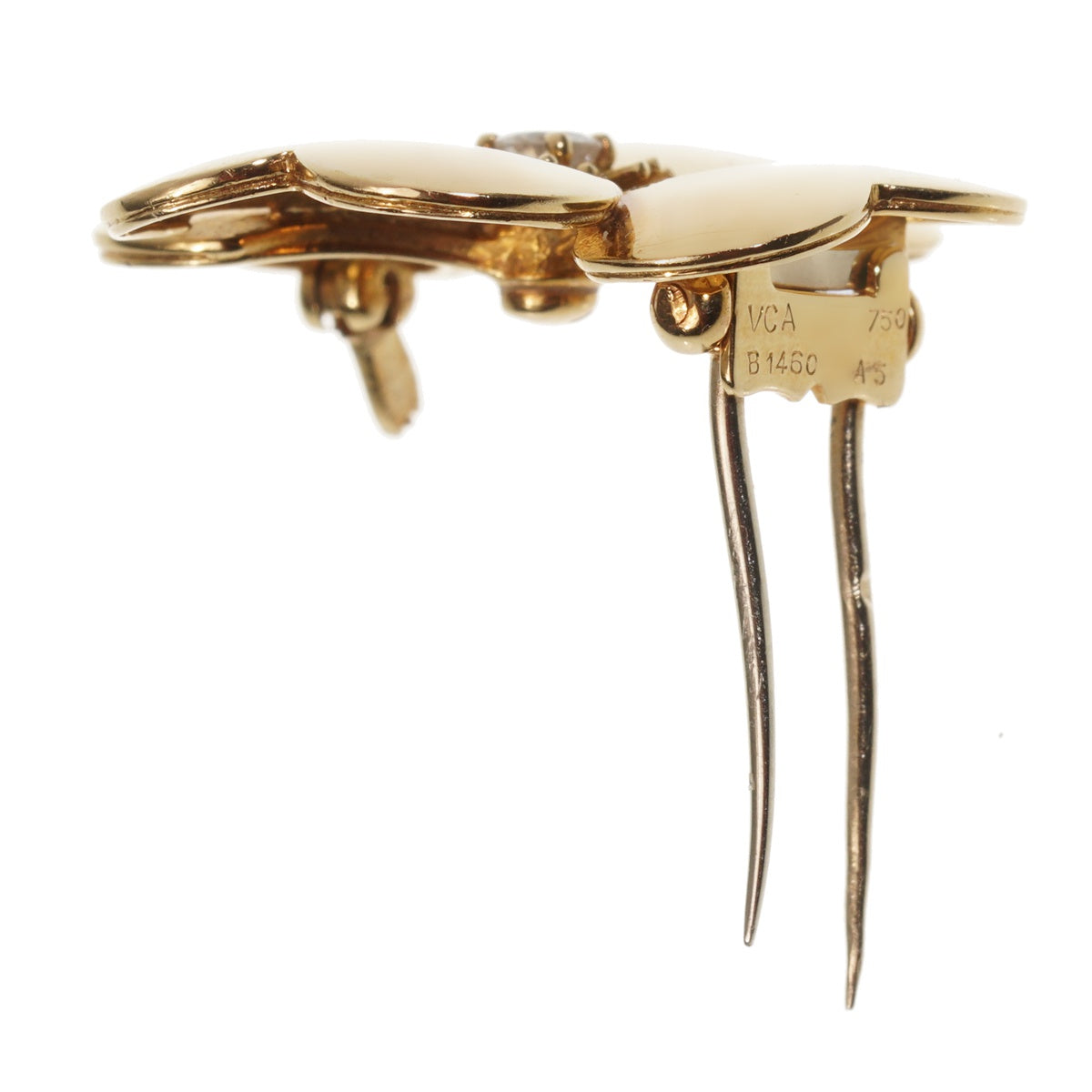 Vathtn Clthteef & Arpels Cosmos Diamond Gold Brooch Pendant