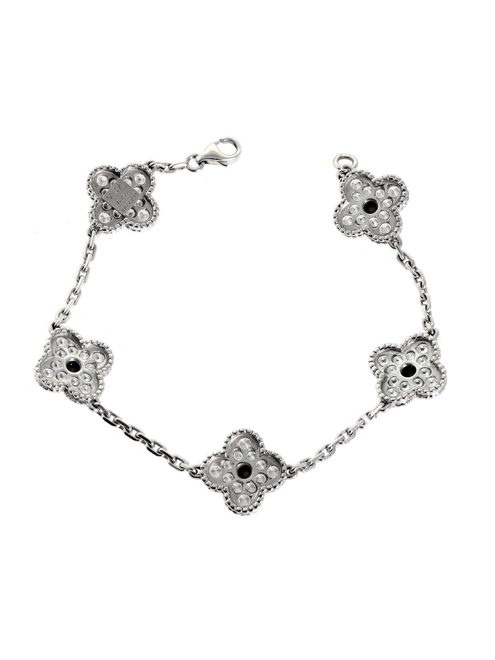 Vathtn Clthteef & Arpels Diamond Alhambra Necklace and Bracelet