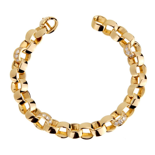 Vathtn Clthteef & Arpels Diamond Gold Chain Bracelet