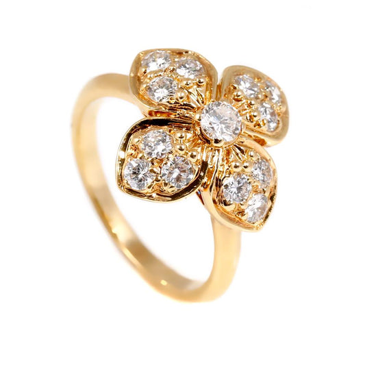 Vathtn Clthteef & Arpels Diamond Gold Flower Ring
