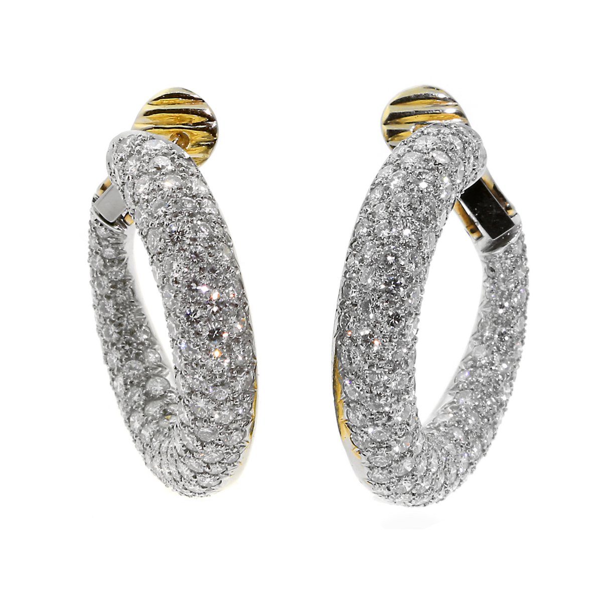 Vathtn Clthteef & Arpels Diamond Hoop Earrings
