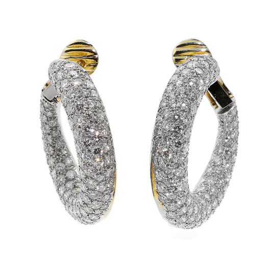 Vathtn Clthteef & Arpels Diamond Hoop Earrings