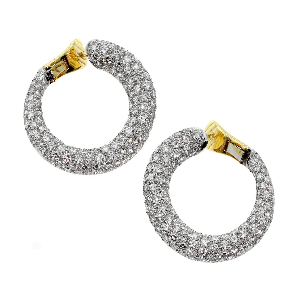 Vathtn Clthteef & Arpels Diamond Hoop Earrings