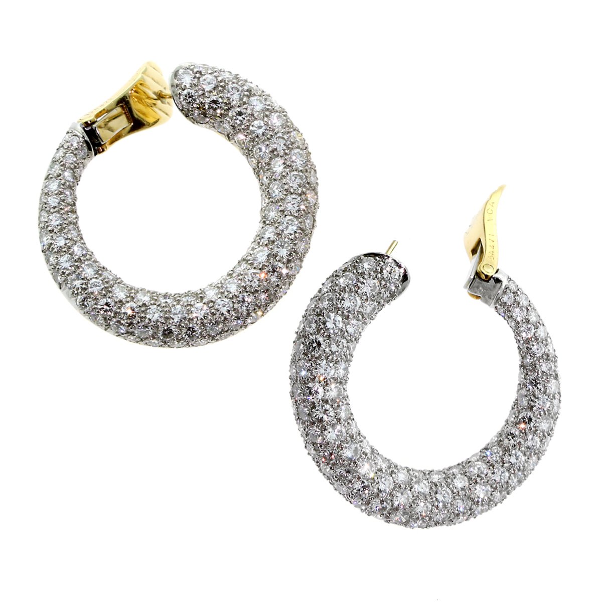 Vathtn Clthteef & Arpels Diamond Hoop Earrings