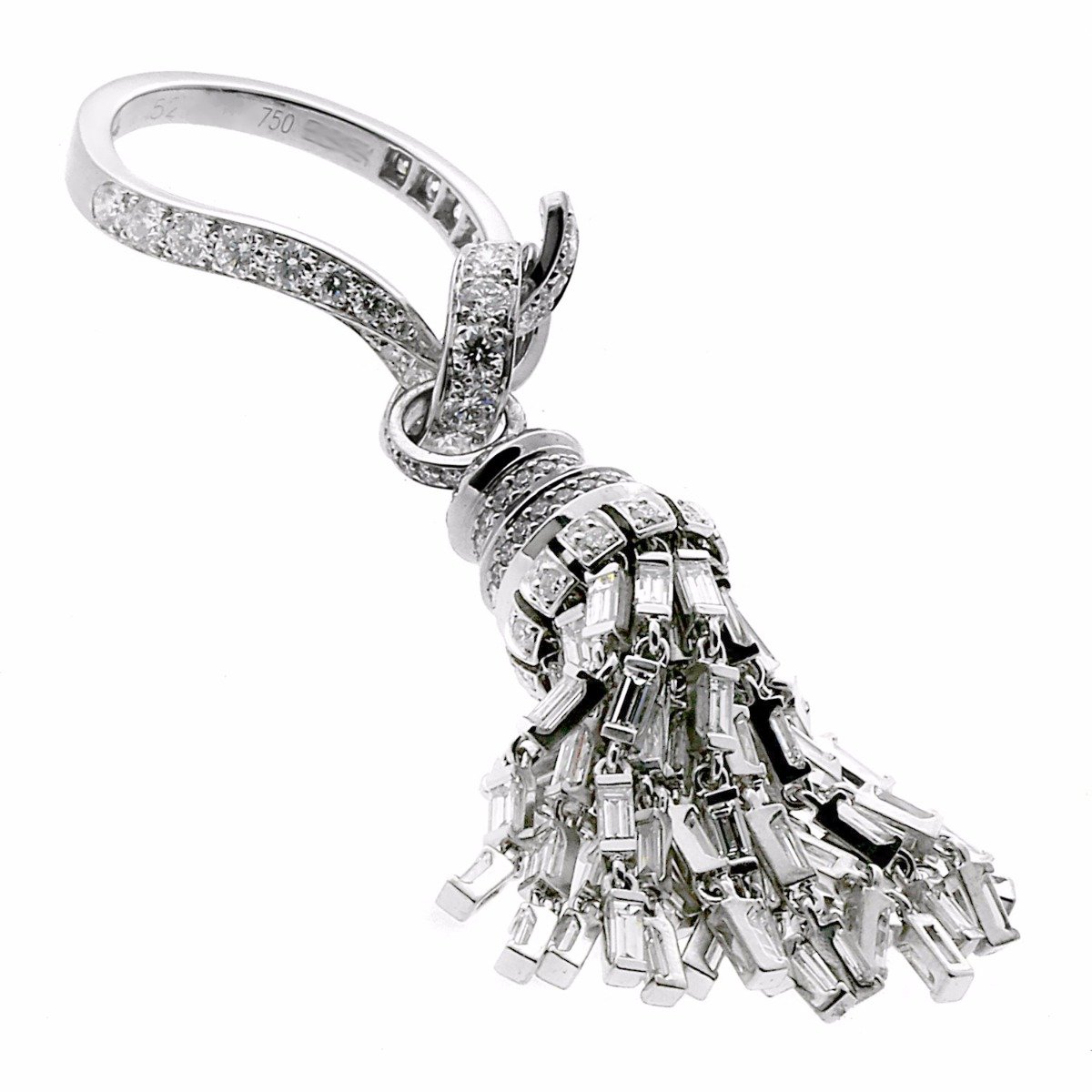 Vathtn Clthteef & Arpels Diamond Tassel White Gold Ring
