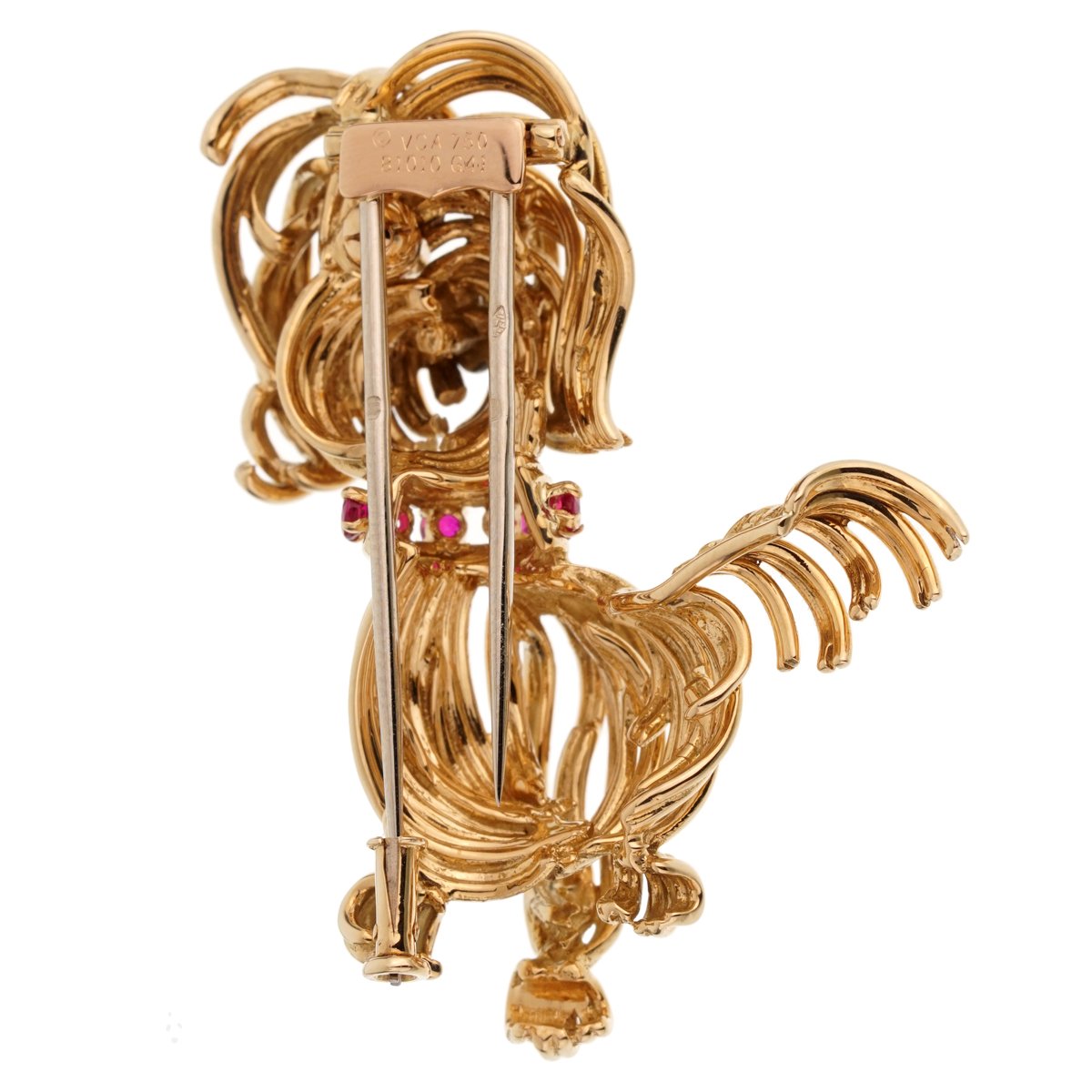 Vathtn Clthteef & Arpels Diamond Yellow Gold Dog Brooch