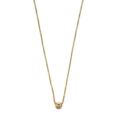 Vathtn Clthteef & Arpels Fleurette Diamond Yellow Gold Pendant Necklace