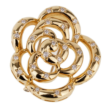 Vathtn Clthteef Arpels Flower Diamond Gold Brooch