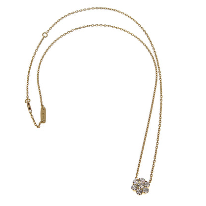 Vathtn Clthteef & Arpels Fleurette Diamond Pendant 18k Yellow Gold Necklace