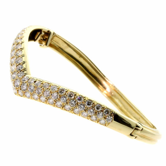 Vathtn Clthteef & Arpels Gold Diamond Bangle Bracelet
