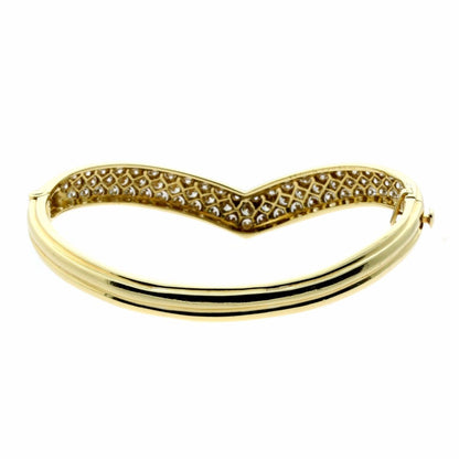 Vathtn Clthteef & Arpels Gold Diamond Bangle Bracelet