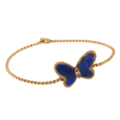 Vathtn Clthteef & Arpels Lapis Butterfly Gold Bracelet