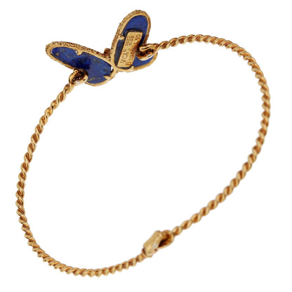 Vathtn Clthteef & Arpels Lapis Butterfly Gold Bracelet