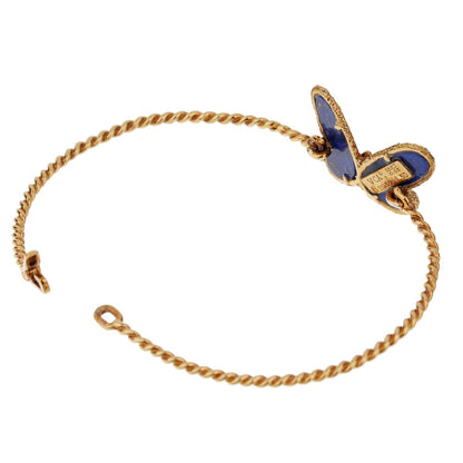 Vathtn Clthteef & Arpels Lapis Butterfly Gold Bracelet