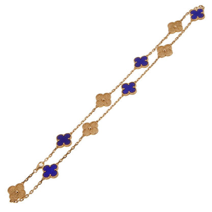 Vathtn Clthteef & Arpels Lapis Limited Edition Gold Necklace