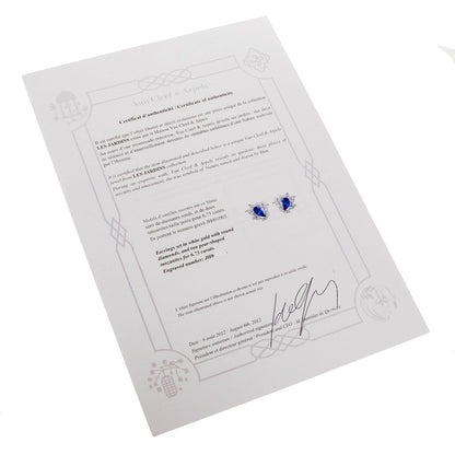 Vathtn Clthteef & Arpels Les Jardins 18k White Gold Tanzanite & Diamond Suite