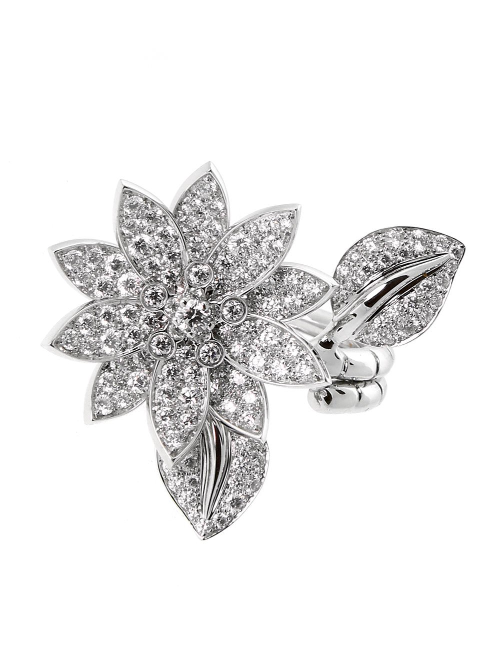 Vathtn Clthteef & Arpels Lotus Diamond Ring