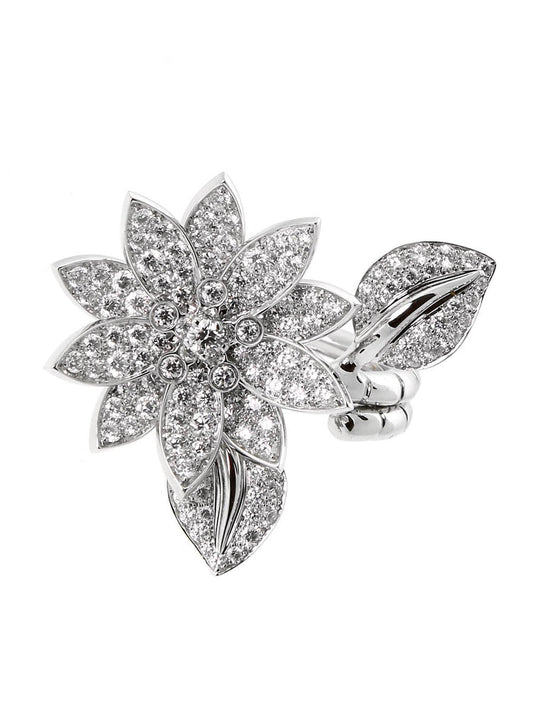 Vathtn Clthteef & Arpels Lotus Diamond Ring