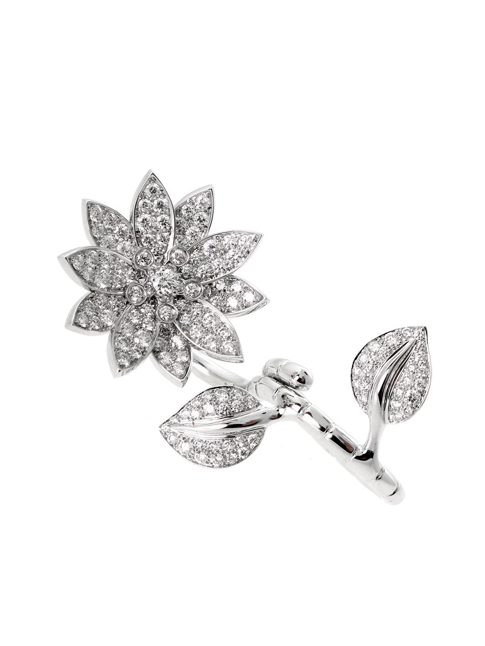 Vathtn Clthteef & Arpels Lotus Diamond Ring