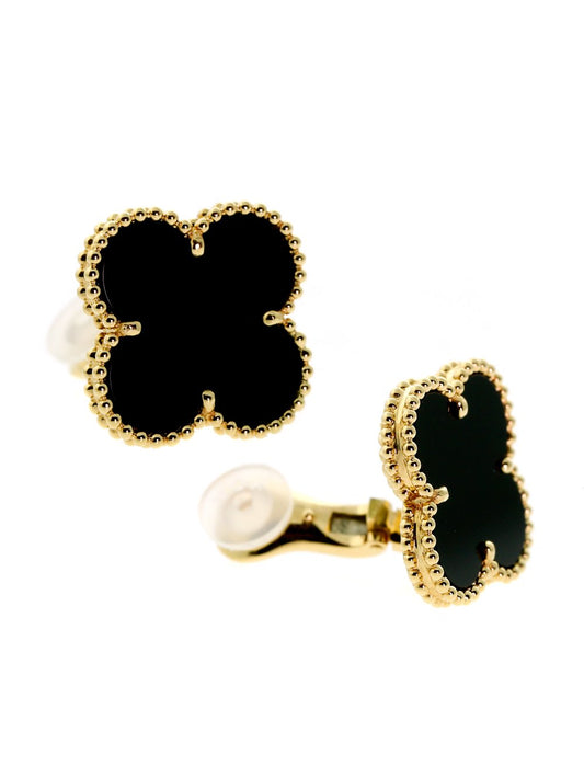 Vathtn Clthteef Arpels Magic Alhambra Gold Earrings