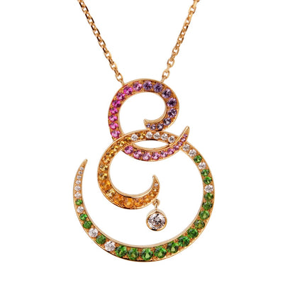 Vathtn Clthteef & Arpels Oiseaux De Paradis Sapphire Diamond Pendant Necklace