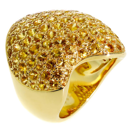 Vathtn Clthteef & Arpels Pave Golden Sapphire Gold Ring