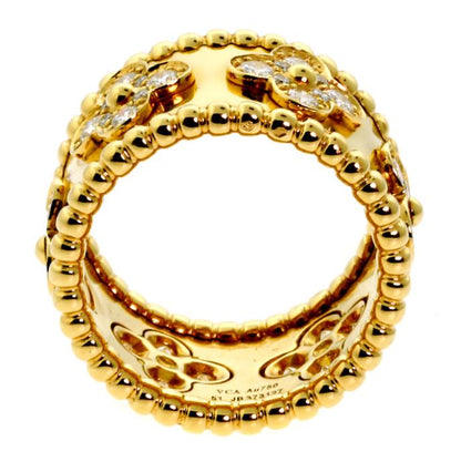 Vathtn Clthteef Arpels Perlee Diamond Gold Ring