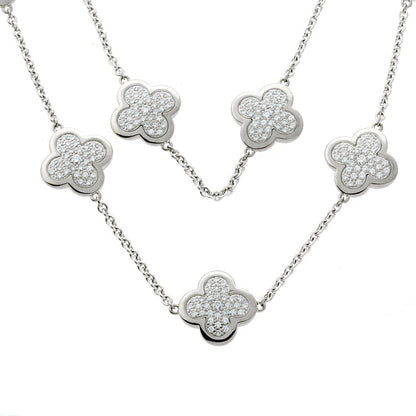Vathtn Clthteef & Arpels Pure Alhambra Diamond Necklace