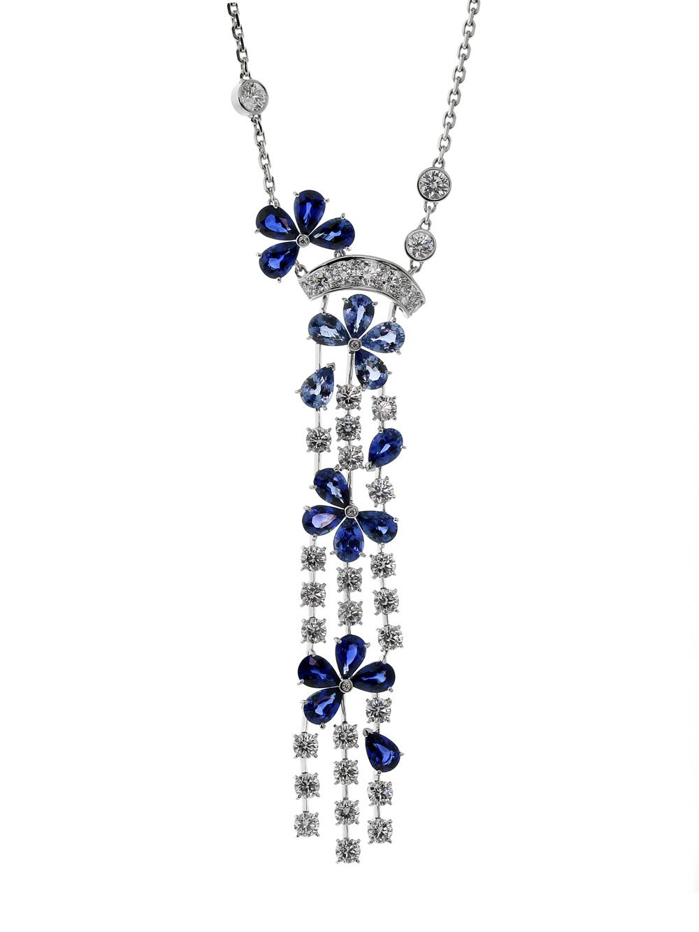 Vathtn Clthteef & Arpels Sapphire, Diamond Necklace