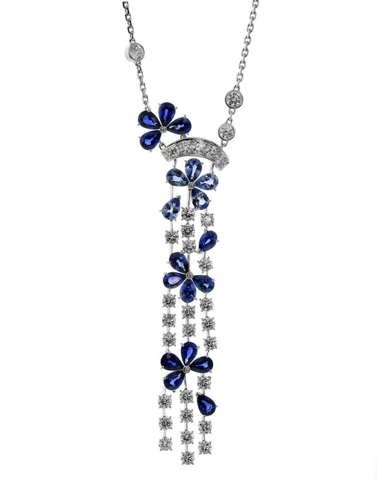 Vathtn Clthteef & Arpels Sapphire, Diamond Necklace