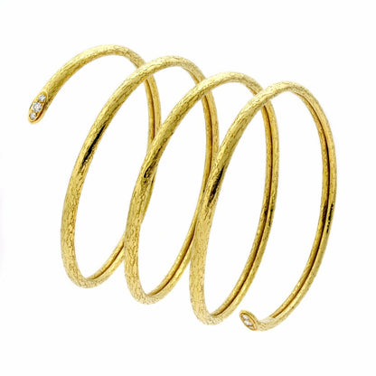 Vathtn Clthteef & Arpels Snake Wrap Bangle Diamond Bracelet
