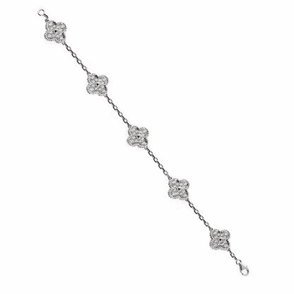 Vathtn Clthteef & Arpels Vintage Alhambra Diamond Bracelet