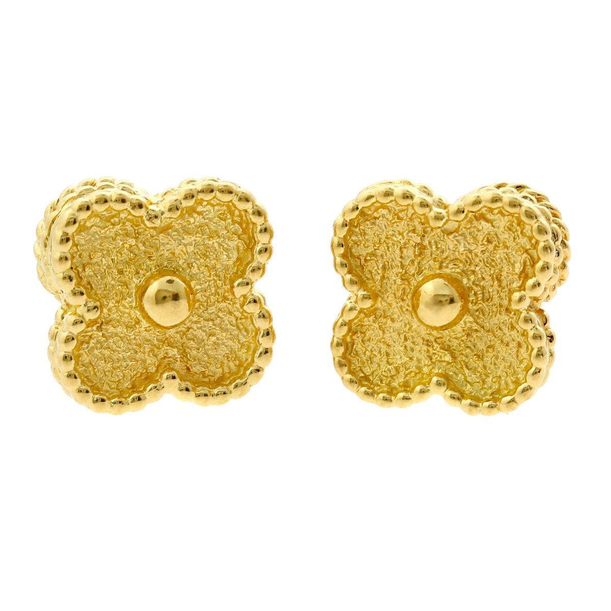 Vathtn Clthteef Arpels Vintage Alhambra Gold Earrings