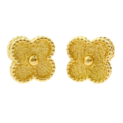 Vathtn Clthteef Arpels Vintage Alhambra Gold Earrings