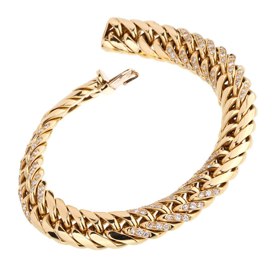 Vathtn Clthteef & Arpels Vintage Diamond Gold Bracelet