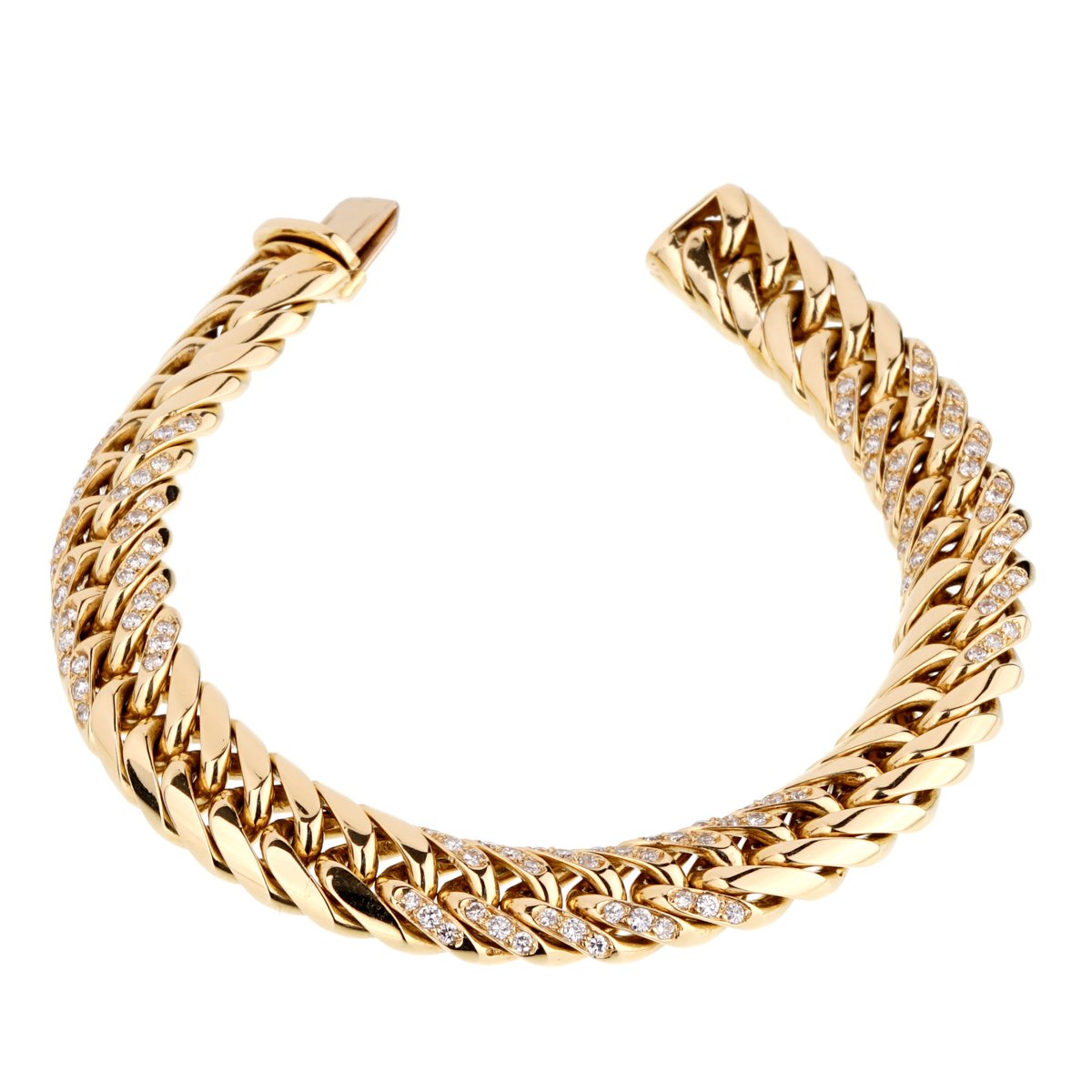 Vathtn Clthteef & Arpels Vintage Diamond Gold Bracelet
