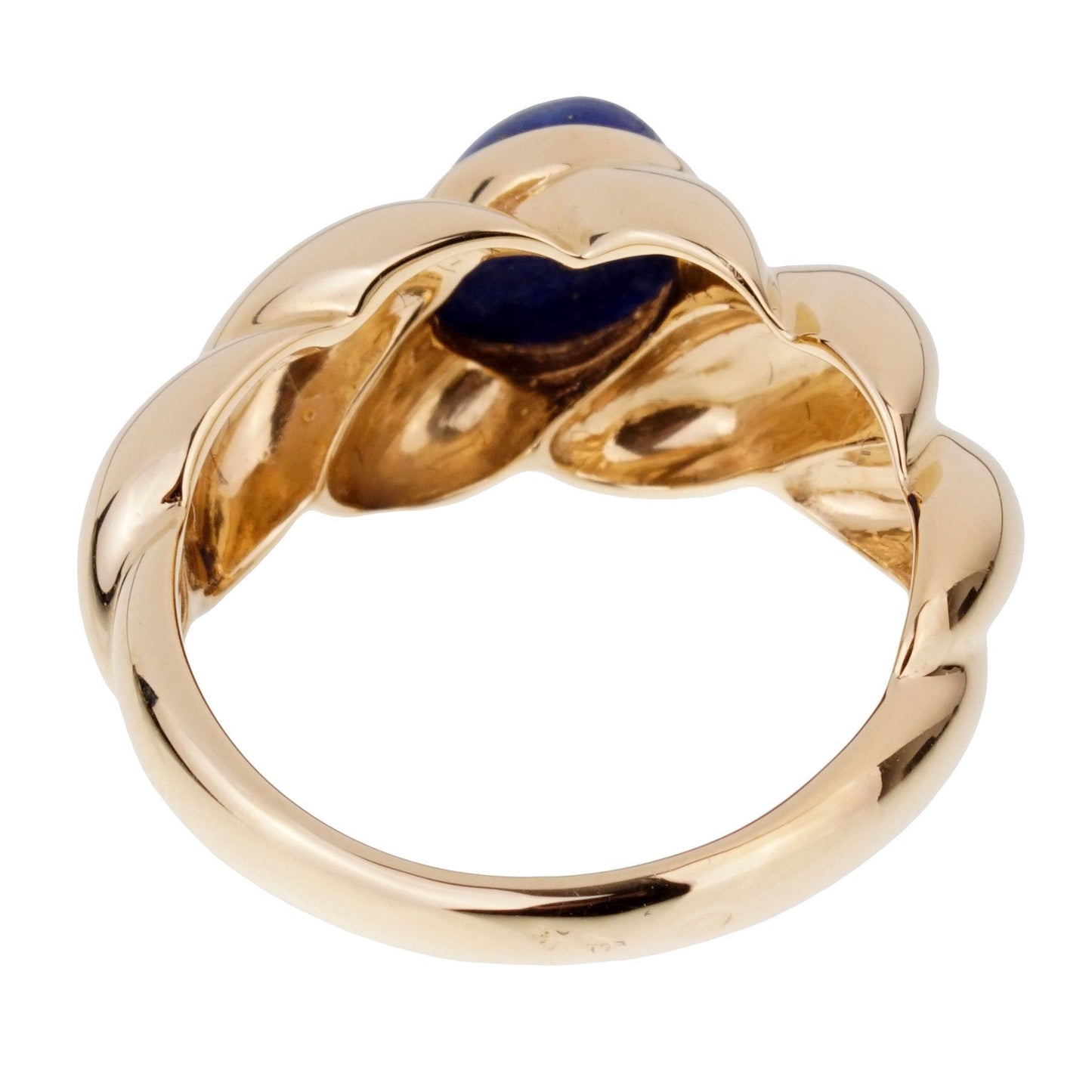 Vathtn Clthteef & Arpels Vintage Lapis Yellow Gold Ring