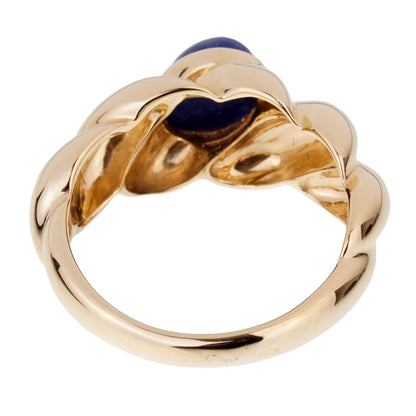 Vathtn Clthteef & Arpels Vintage Lapis Yellow Gold Ring