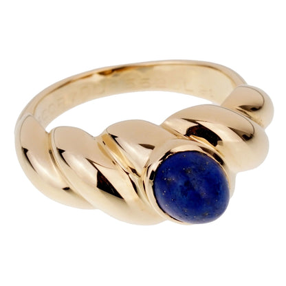 Vathtn Clthteef & Arpels Vintage Lapis Yellow Gold Ring