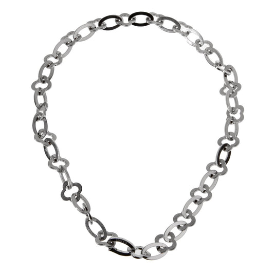 Vathtn Clthteef & Arpels White Gold Byzantine Necklace